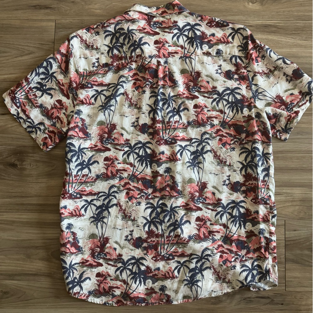 Marine Layer Tropical Lightweight Linen Shirt- Size: L - Picture 3 of 5